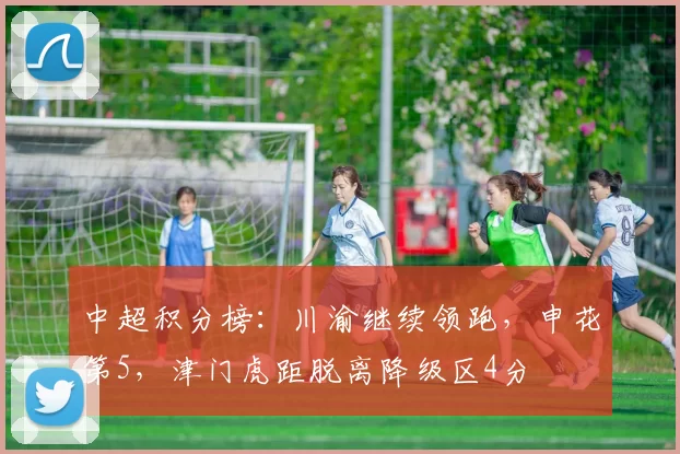 中超积分榜：川渝继续领跑，申花第5，津门虎距脱离降级区4分